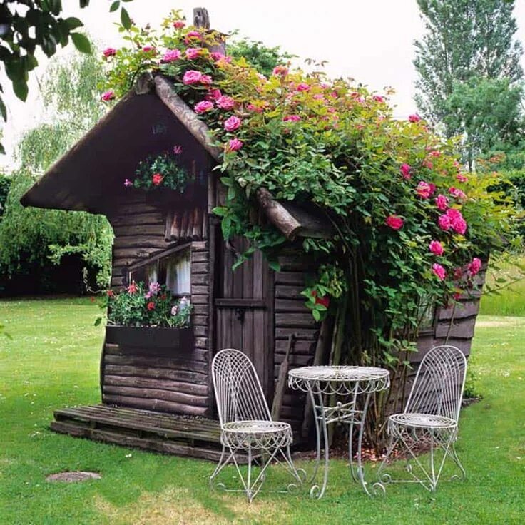 Пошаговое оформление дачного дома 30 Absolutely Enchanting Garden Shed Hideaways