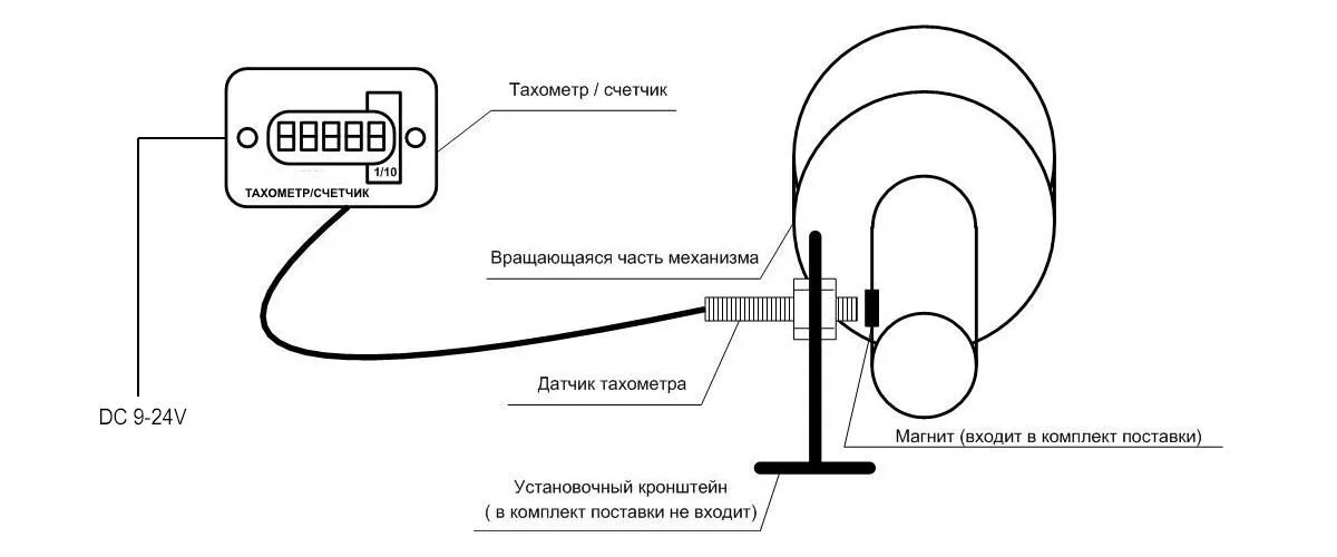 Пошаговое подключение дополнительного датчика тахометра Тахометр цифровой. Измеритель числа оборотов Купить оптом и в розницу