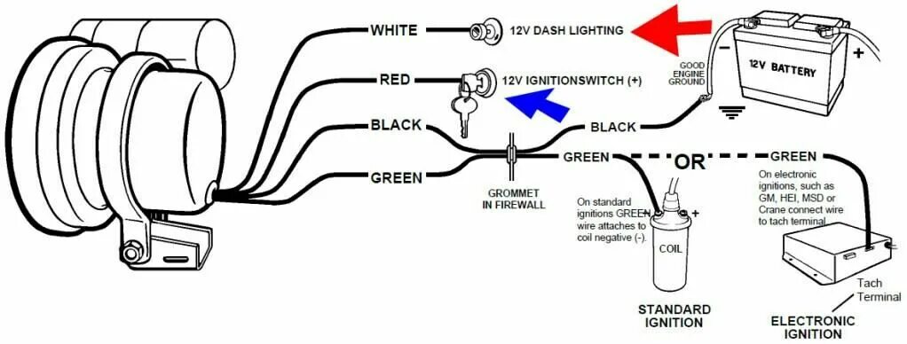 Пошаговое подключение дополнительного датчика тахометра ป ก พ น โ ด ย Luis A ใ น electricidad de autos อ ป ก ร ณ ไ อ ท