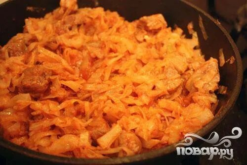 Пошаговое приготовление тушеной капусты с фото Тушеная капуста с мясом - пошаговый рецепт с фото на Повар.ру