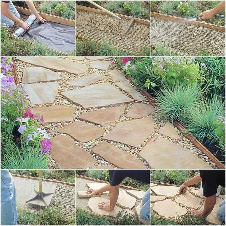 Пошаговые дорожки на даче своими руками Pin on GOOD IDEAS Flagstone path, Garden pathway, Diy garden decor