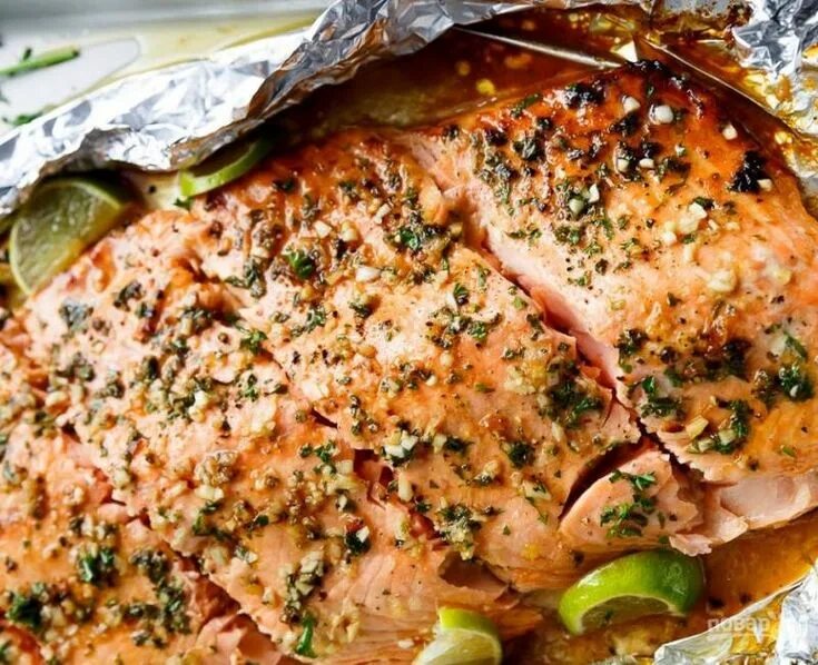 Пошаговые фото рецепты семги в духовке Рыба в фольге в духовке Recipe Garlic butter salmon, Fish recipes, Butter salmon