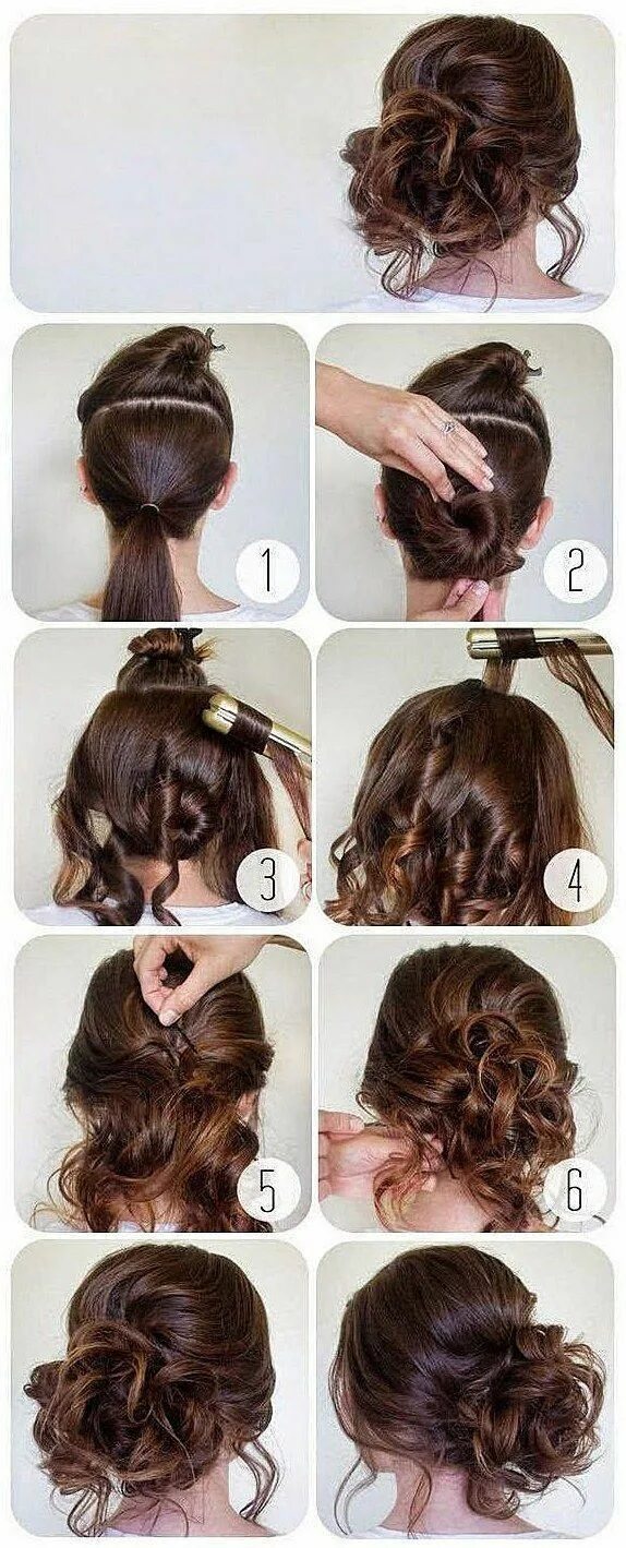 Пошаговые инструкции причесок на коротких волосах Easy Updos for Long Hair Step By Step #SimpleBraidedHair #SimpleHairdo click now