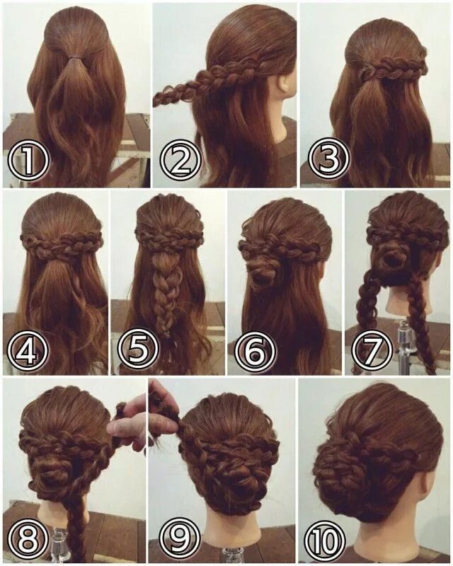 Пошаговые прически на длинные hairstyles - bestlooks Thick hair styles, Pinterest hair, Curly prom hair