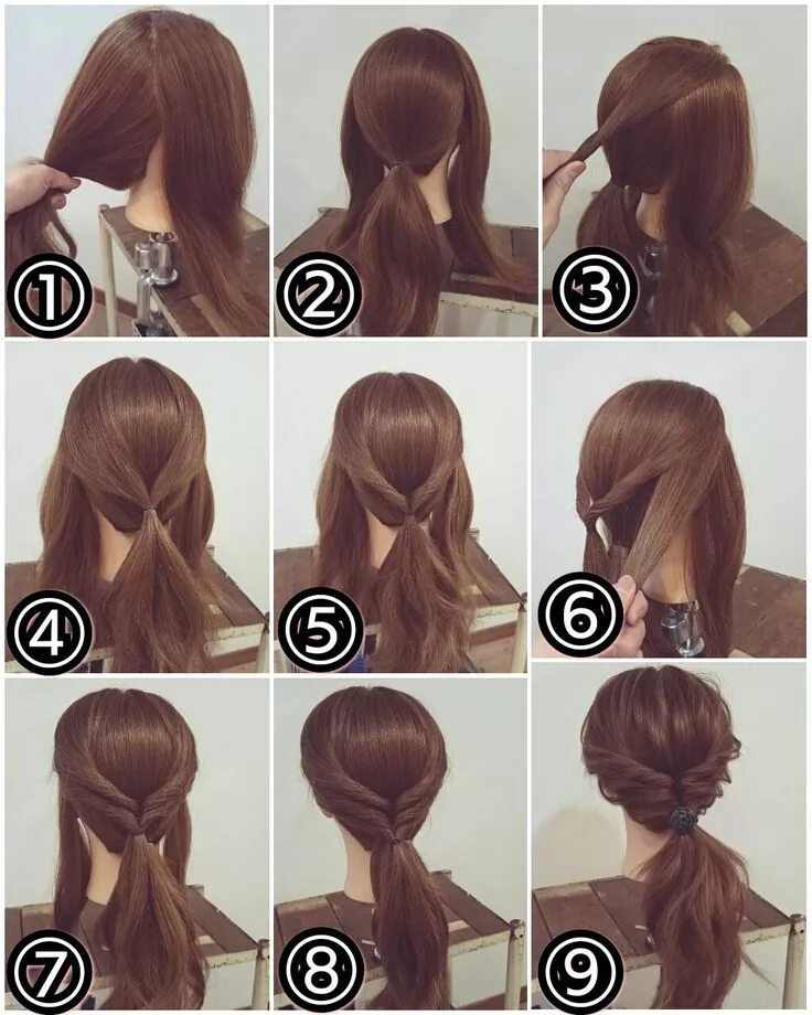 Пошаговые прически на длинные волосы хвост 15 Easy to Do Everyday Hairstyle Ideas for Short, Medium & Long Hairs Hair, Brai