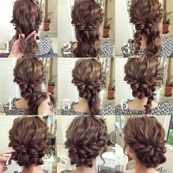 Пошаговые прически на средние Pin on Curly hair styles in 2024 Long hair updo, Long hair styles, Hairstyles fo