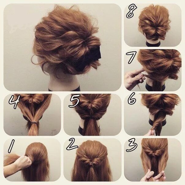 Пошаговые вечерние прически на длинные волосы 18 Pretty Simple Bun Hairstyles Tutorials for 2018 Hair bun tutorial, Hair style