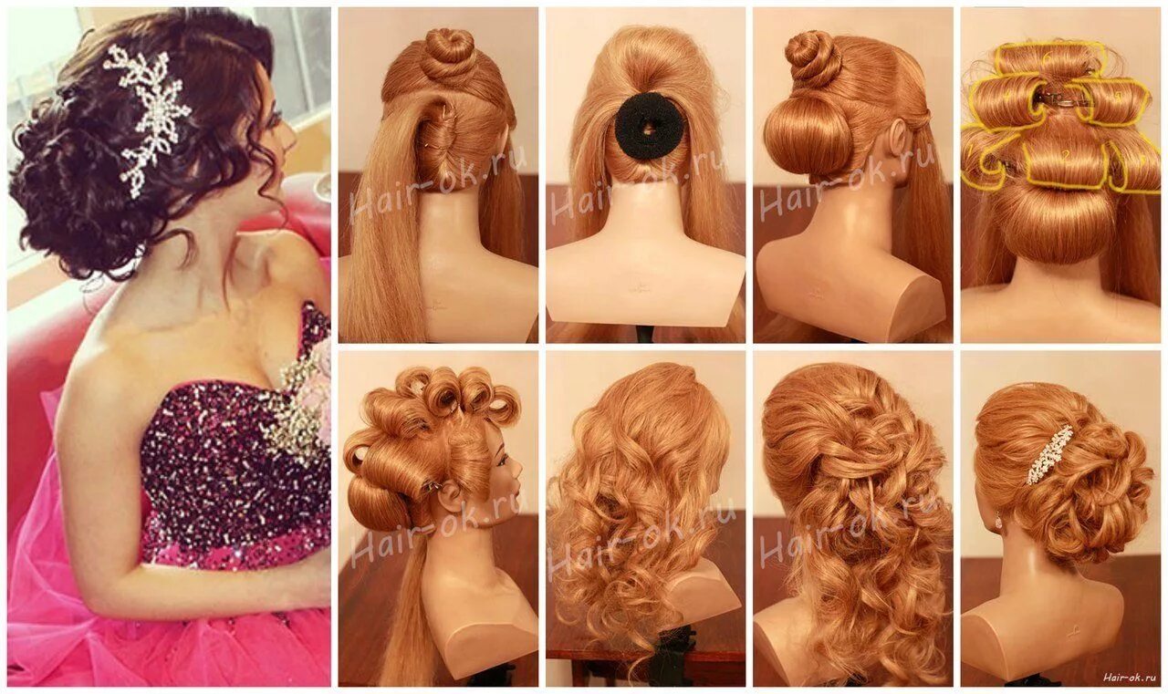 Пошаговые вечерние прически на длинные волосы прическа по этапно Hair up styles, Peinados hair styles, Glam hair