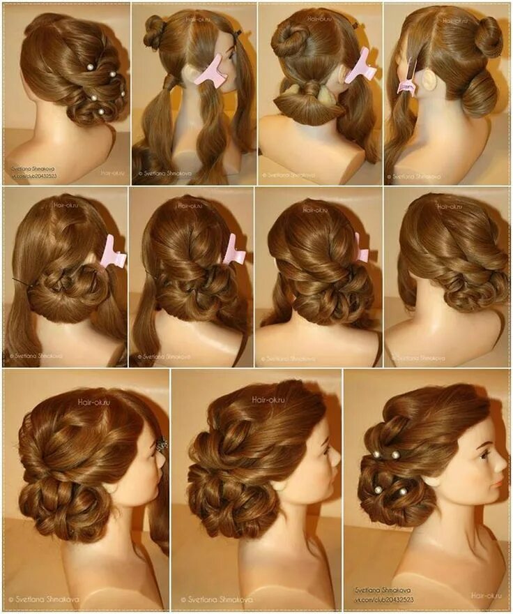Пошаговые вечерние прически на длинные волосы Elegant Chignon For Special Occasions - AllDayChic Evening hairstyles, Hair tuto