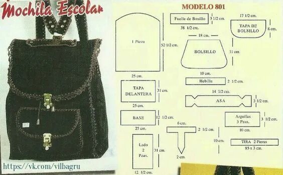 Пошаговые выкройки женских рюкзаков рюкзачки Leather bag pattern, Diy leather bag, Bag pattern