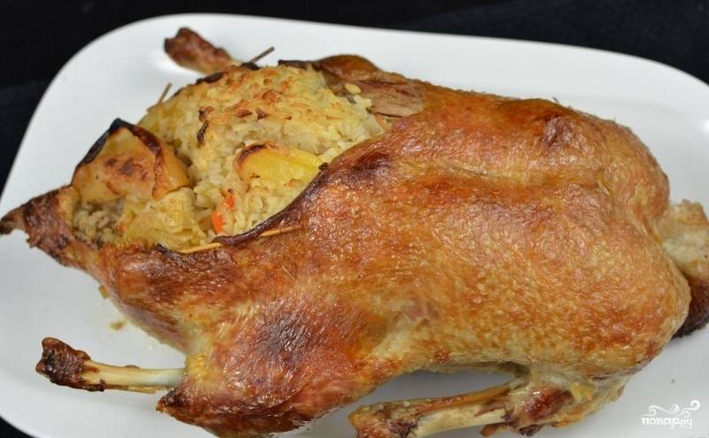 Пошаговый фото рецепт домашней утки Индоутка, фаршированная рисом - пошаговый рецепт с фото на Повар.ру