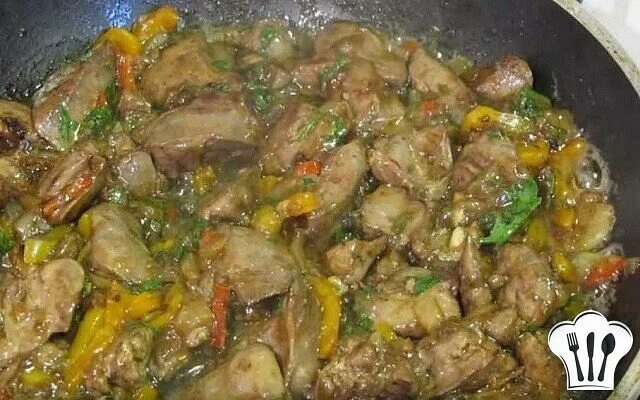 Пошаговый фото рецепт куриная печень КУРИНАЯ ПЕЧЕНЬ С ОВОЩАМИ ПОД СОУСОМ OK.RU