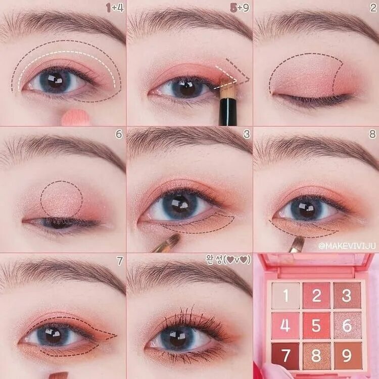 Пошаговый корейский макияж Pin de xiumin kim en แ ต ง ห น า ท ำ ผ ม Maquillaje de ojos asiáticos, Maquillaj