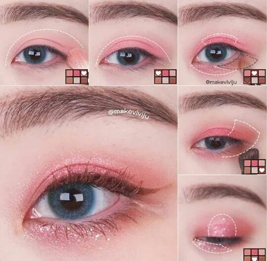 Пошаговый корейский макияж #mal #aesthetic #korean #koreanfashion #корея Peach makeup, Pale makeup, Korean 