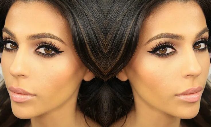 Пошаговый макияж для брюнеток фото Winged Eyeliner & Smoky Eye Makeup Smoky eye makeup, Eye makeup styles, Eye make