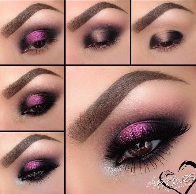 Пошаговый макияж для брюнеток фото Best Purple Eye Makeup Trends!!! Purple eye makeup, Makeup, Eye makeup art