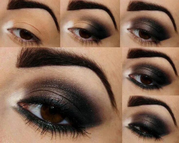 Пошаговый макияж для карих Like the colors Smoky eye makeup, Smokey eye makeup, Smokey eye for brown eyes