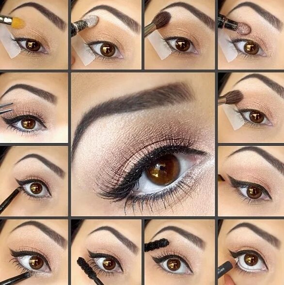 Пошаговый макияж для карих глаз начинающих Step by step eye makeup Eye makeup, Daytime eye makeup, Diy eyeshadow