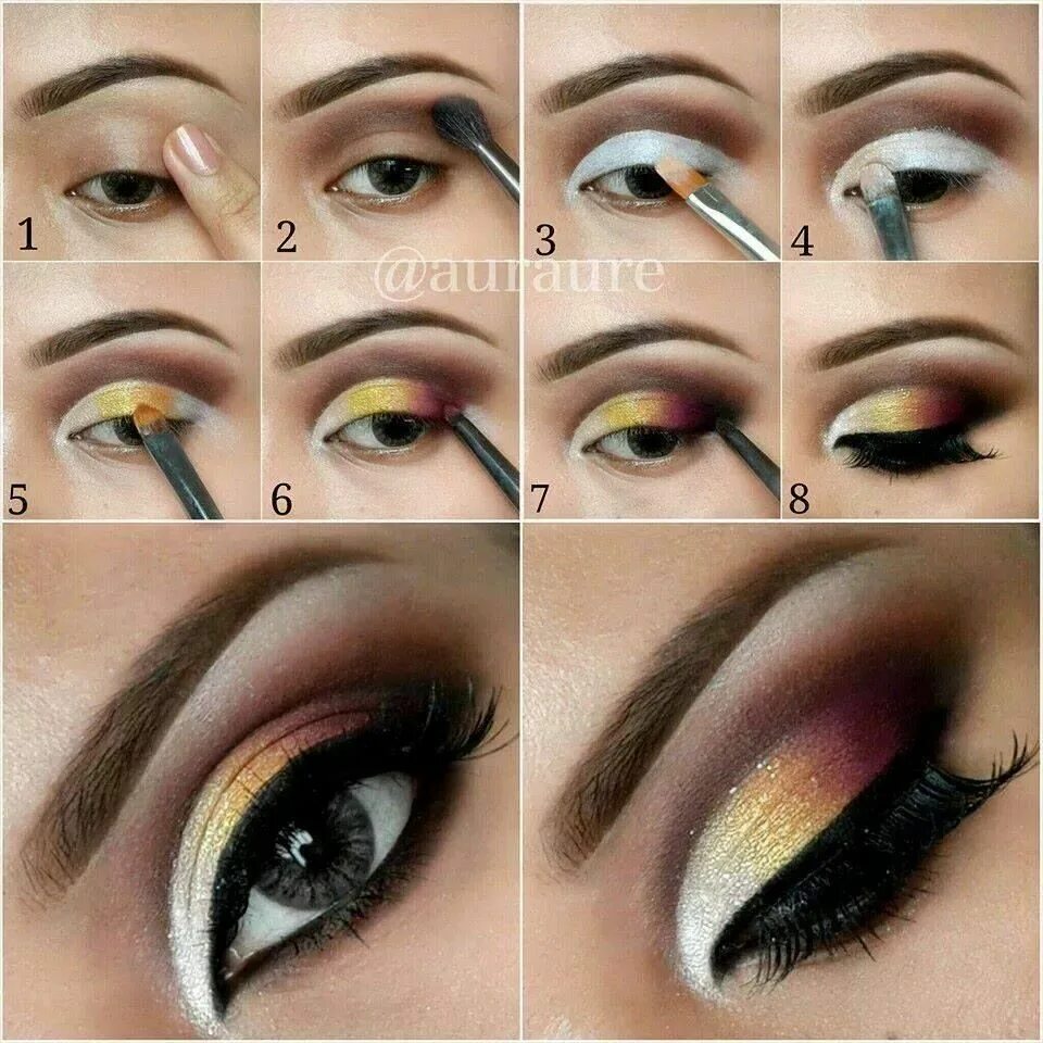 Пошаговый макияж для начинающих с фото пошагово stunning Eye makeup pictures, Eye makeup tutorial, Eye makeup tips