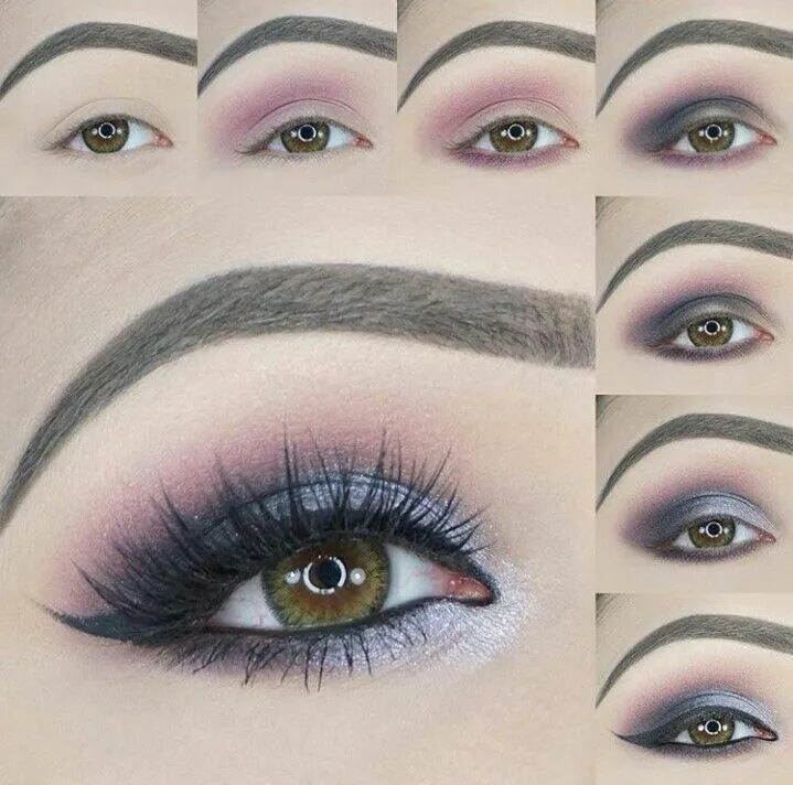 Пошаговый макияж для увеличения глаз фото Pinterest Makeup geek, Subtle smokey eye, Smokey eye makeup