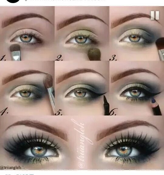 Пошаговый макияж для зеленых глаз блондинки smokey green Eye makeup, Makeup, Motives cosmetics