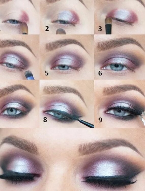 Пошаговый макияж фото Med Tech. Запись со стены. Eye makeup steps, Eye makeup tutorial, Eye makeup tec