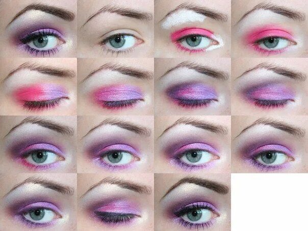 Пошаговый макияж фото инструкция very cute purple eye make-up Makeup Tutorials Eye makeup, Makeup, Purple eyeshad