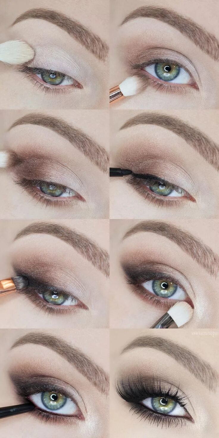 Пошаговый макияж фото инструкция Maquillaje paso a paso Pinterest makeup, Eye makeup steps, Smokey eye makeup