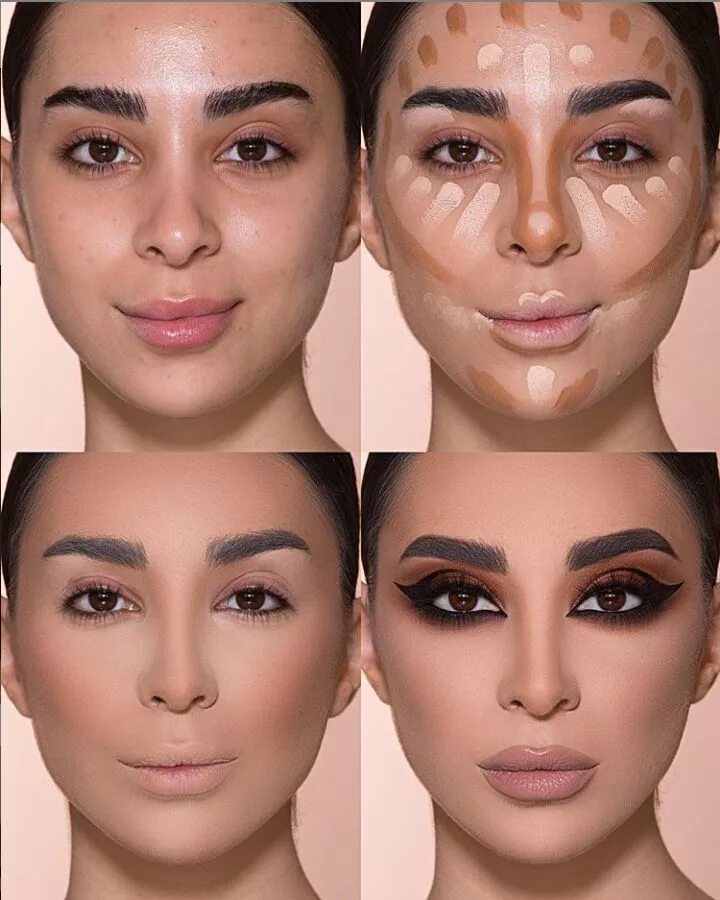 #makeup #face #beauty Contour makeup, Highlighter makeup, Makeup tutorial for be