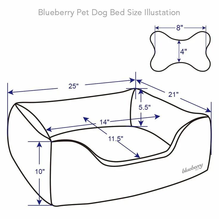 Пошить лежанку для собаки своими руками выкройки Blueberry Pet Fully Removable & Washable Dog Bed Heavy Duty Dog Bed w/Durable YK