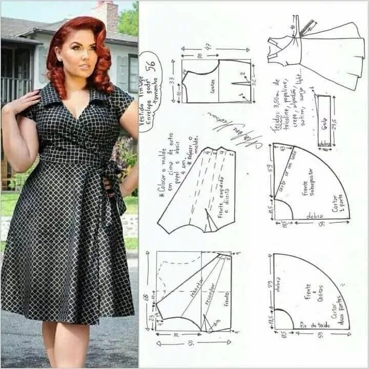 Пошить платья своими руками выкройки Basic dress pattern. Order by line : @modelliste (with @) dresspattern modellist