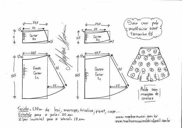Пошить юбку выкройка юбка Размер Евро Шитье, Выкройки, Разное