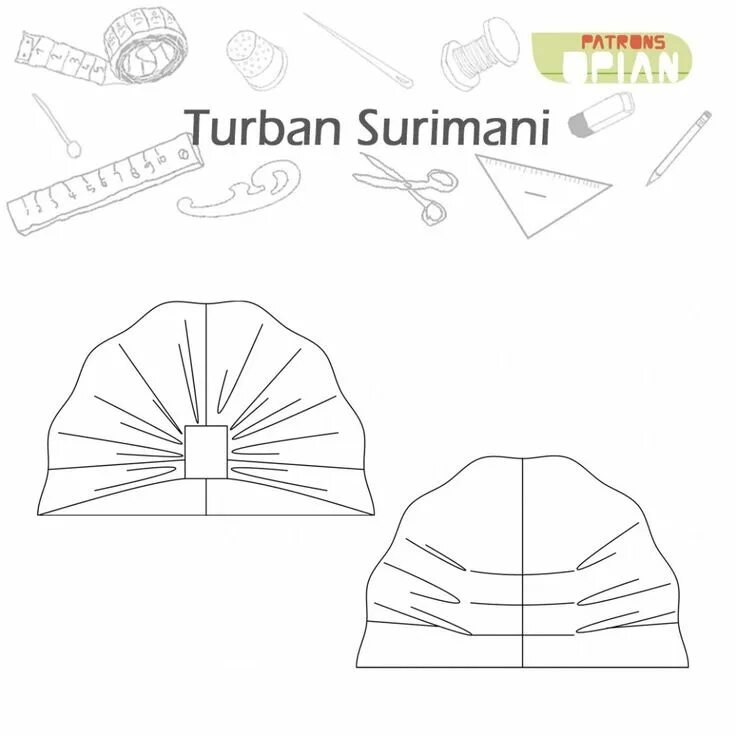 Пошив чалмы своими руками выкройки Focus sur Surimani Sewing hats, Sewing patterns, Turban