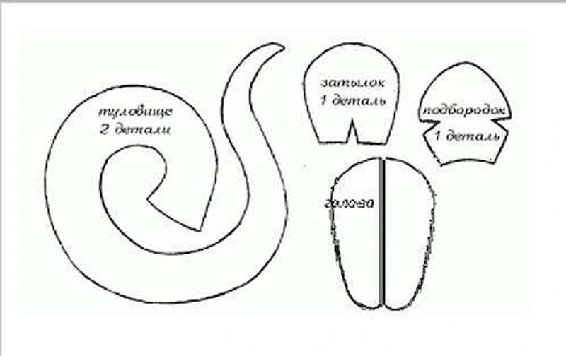 Пошив игрушки змея с выкройками Змея из ткани своими руками: 4 мастер-класса и выкройки на Новый год 2025