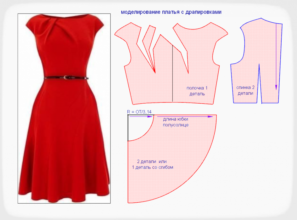 Пошив платье своими руками выкройки По такому принципу можно моделировать драпировки абсолютно любого рисунка. Сшить