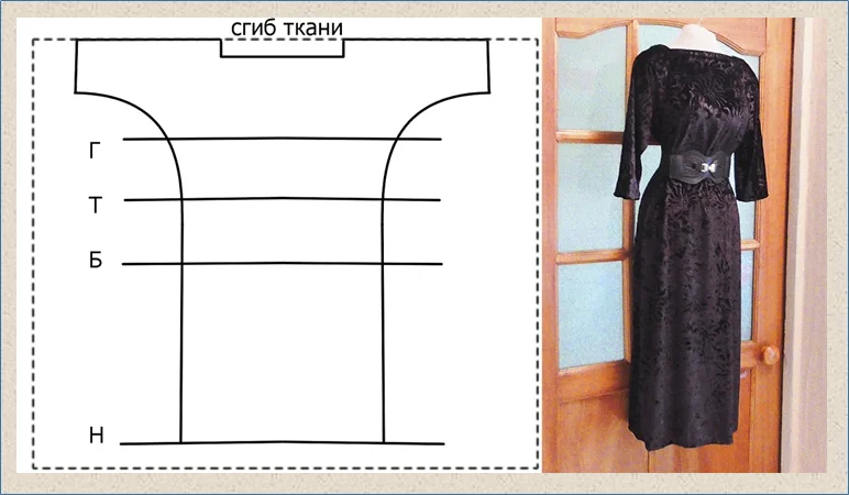 Пошив платья без выкройки Цельнокроеные блузки и платья - модели и построение выкроек - большая подборка К