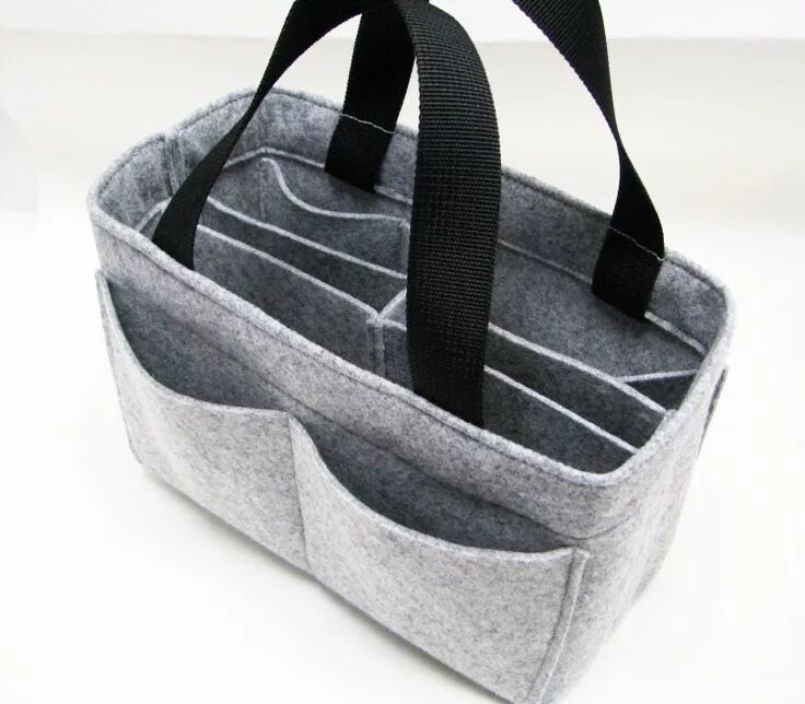 Пошив сумочек Light grey bag organizer Taschen nähen, Diy tasche, Filztaschen