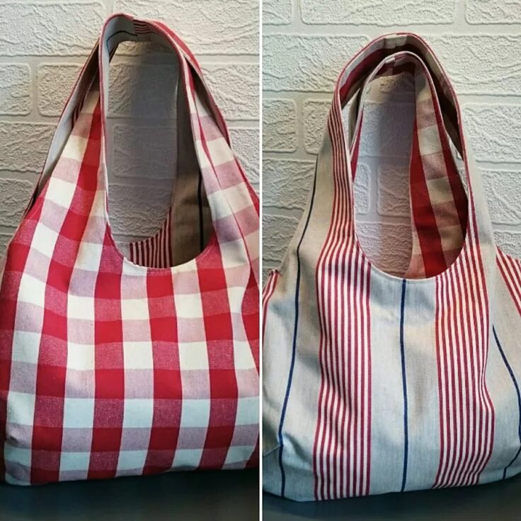 Пошив сумочек Reversible shopping bag made by Lisa Bee Textiles using the fab pattern from A V