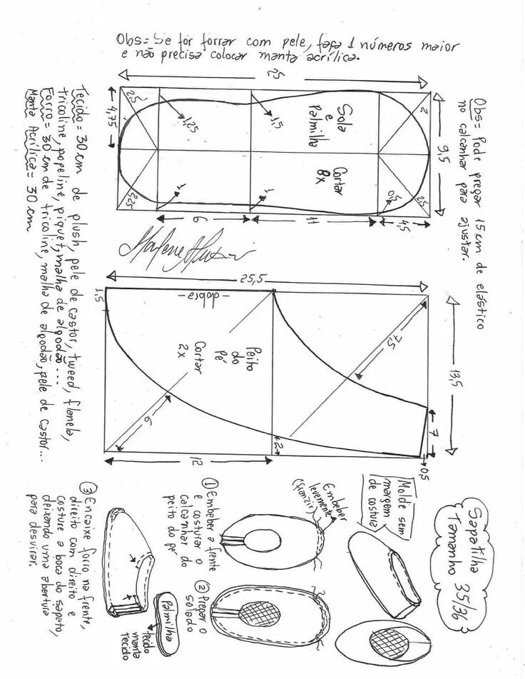 Пошив тапочек своими руками выкройка Как сшить домашние тапочки своими руками (выкройки с размерами) Сшить детское, Д