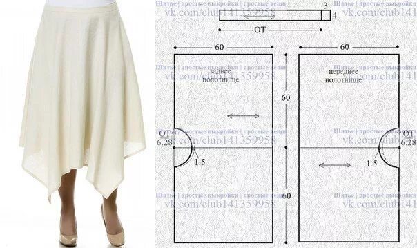 Пошив юбок своими руками выкройки Шитье простые выкройки Схема для шитья юбки, Узоры для юбки, Юбка своими руками