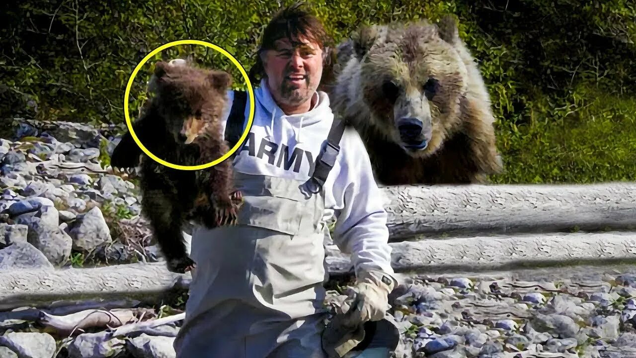 Последнее фото фотографа с медведем The Man Saved Bear Cubs, But Her Mom Later Did Something Very Shocking! - YouTub