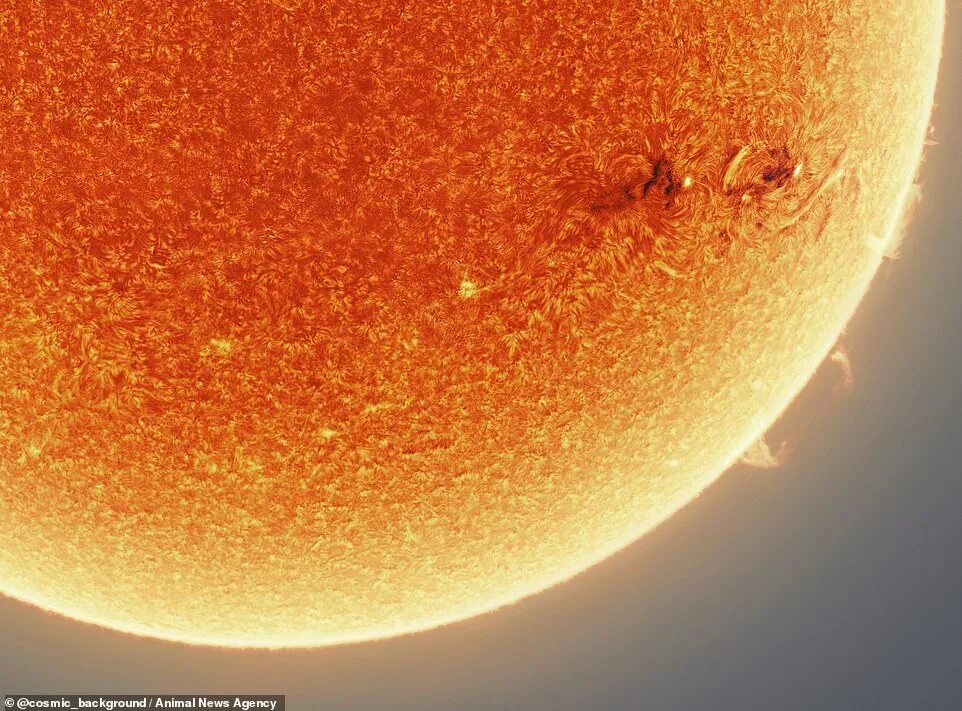 Последнее фото солнца Astrophotographer snaps his 'clearest ever photo of the SUN' Daily Mail Online