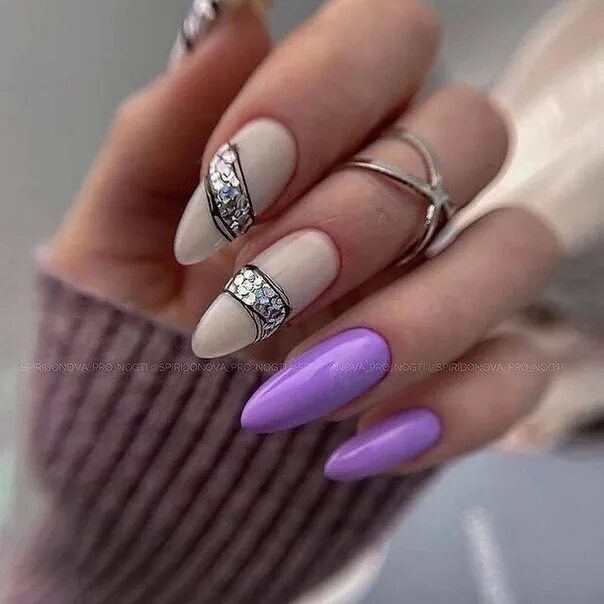 Последние новинки маникюра 2024 фото Lilac manicure 2023 Маникюр Лето VK