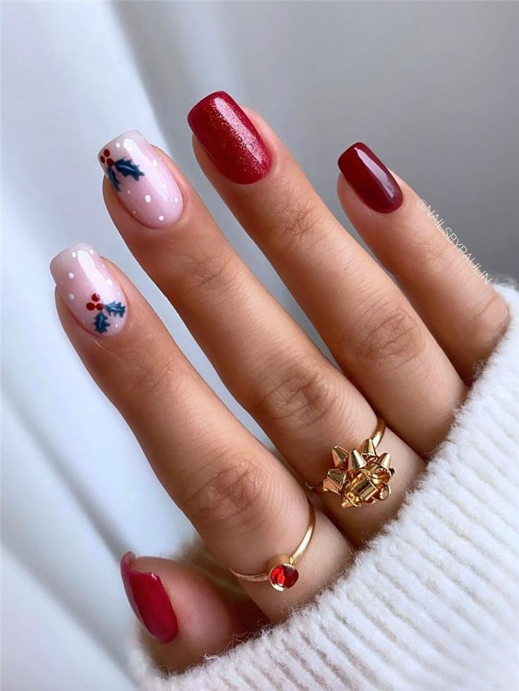 Последний дизайн маникюра 30+ Christmas Nails Design Trends to Give Your Holiday Vibes - Flymeso Blog Styl