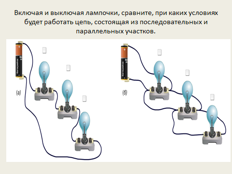 Последовательное и параллельное подключение лампочек 220 Конспект урока "Параллельное соединение проводников" - физика, уроки