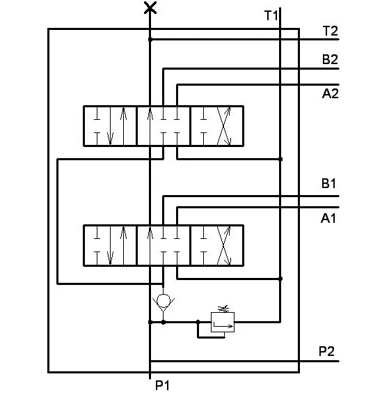 Последовательное подключение двух гидрораспределителей болгария Гидрораспределитель 2P40 (2-х канальный)