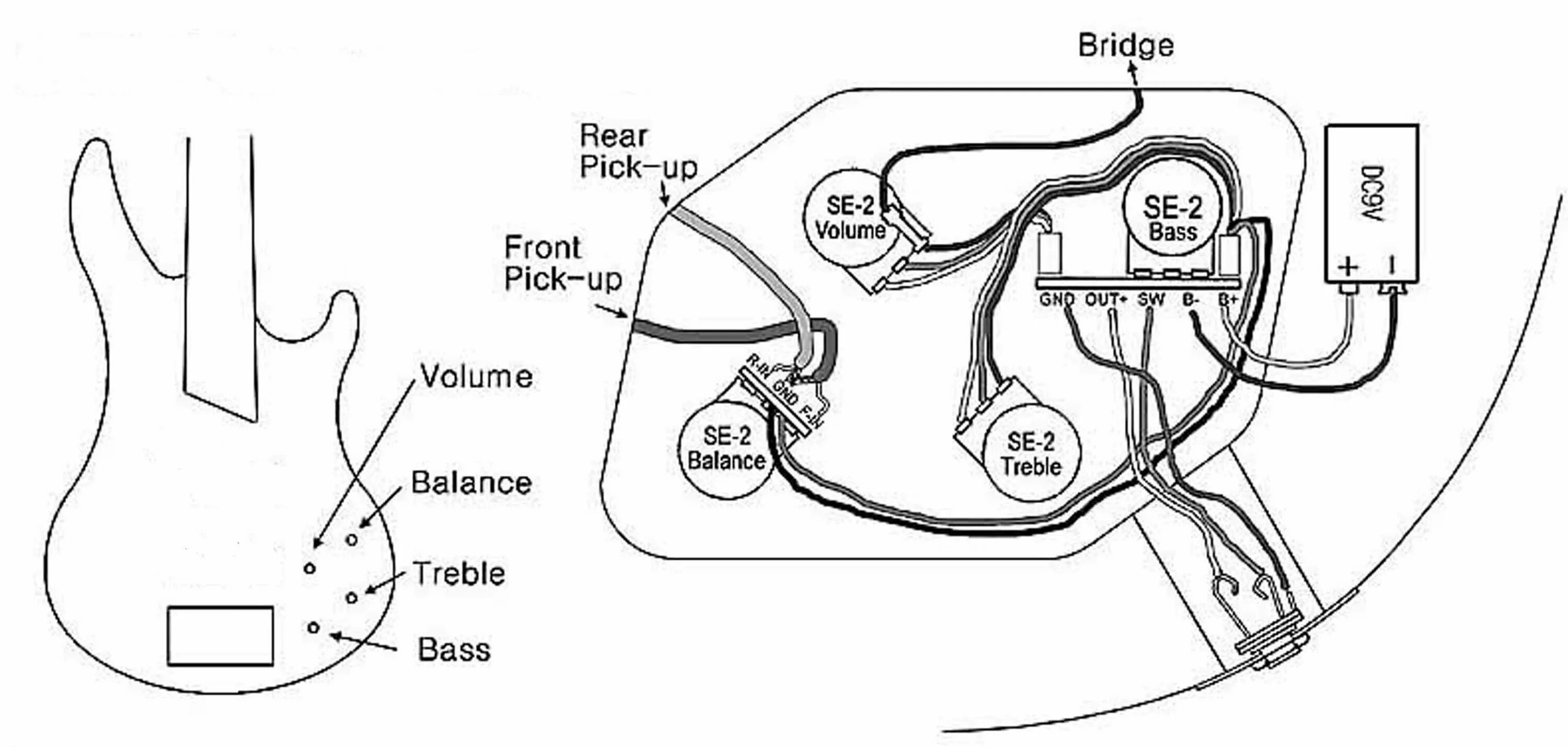 Fender Jazz Bass wiring harness with series - parallel push/pull pot NEW! eBay