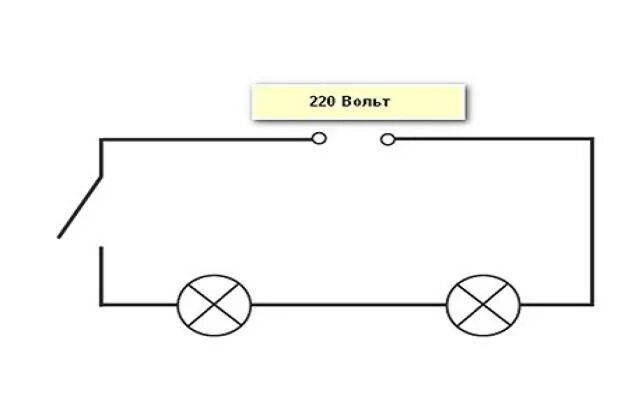 Последовательное соединение лампочек 220 схема подключения Ответы Mail.ru: Сколько ламп в этой игрушечной связке и как они связаны.