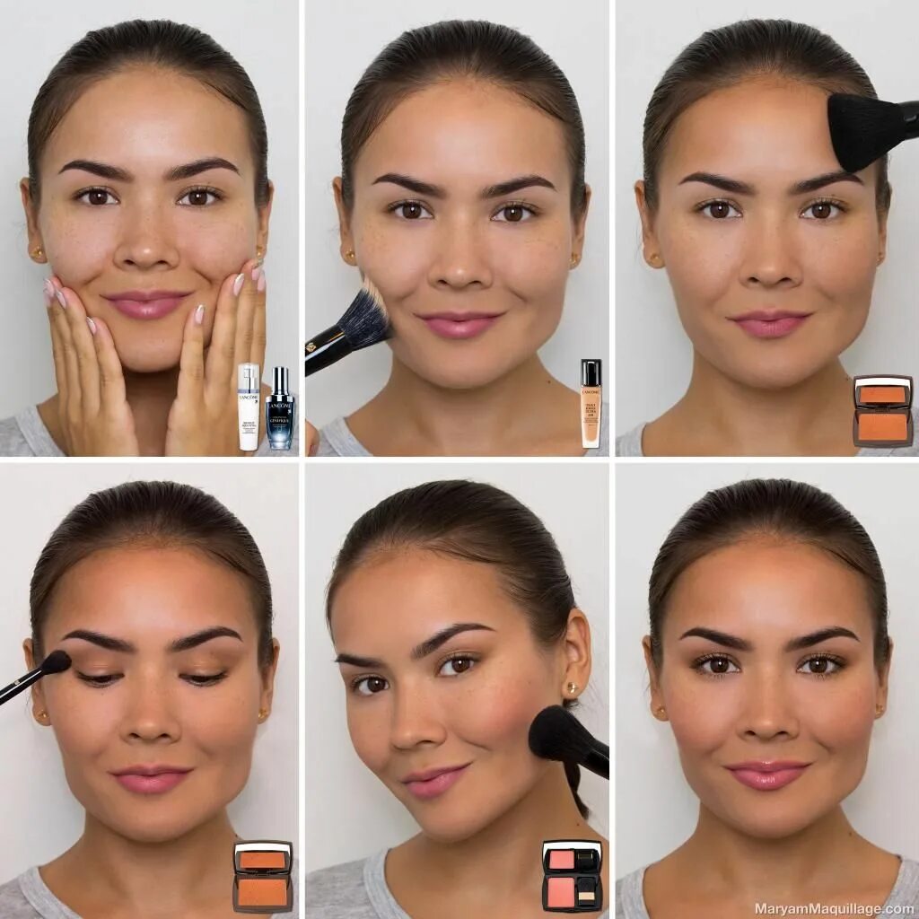 Последовательность нанесения макияжа на лицо пошагово Tutorial Makeup hacks videos, Makeup tips, Makeup for moms