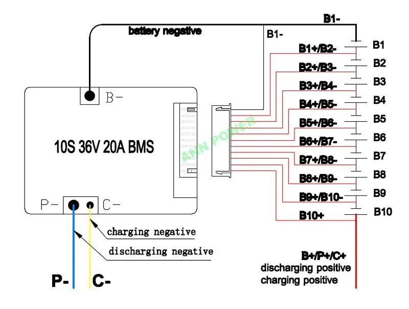 Последовательность подключения 4 аккумуляторов на электровелосипеде 10S - 20A Bms 36 В Li-Ion батарея Ann сбалансированный E-велосипед, продавец из 